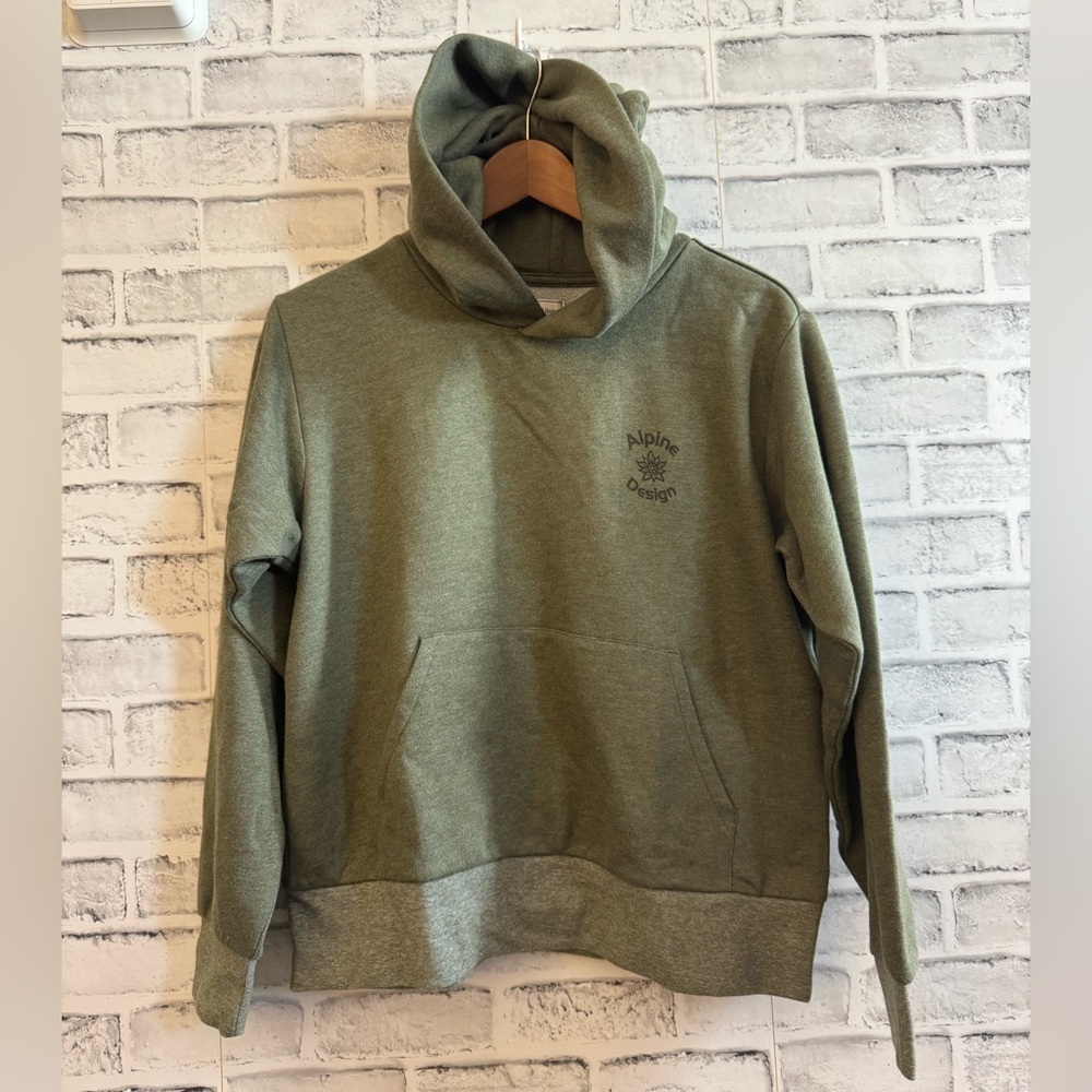 NWT! Women’s Alpine Design buttery soft green heather hooded sweatshirt Medium